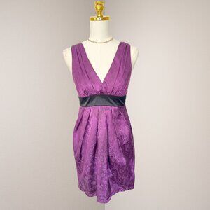 Vintage Y2K Forever 21 Purple Animal Print Tie Dress